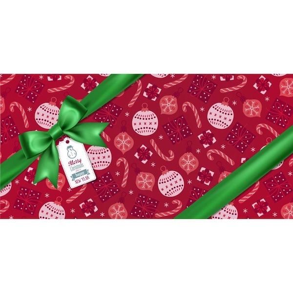 Celebrations Garage Celebrations Merry Christmas and A Happy New Year 7 ft. x 16 ft. Garage Door Cover RE2-07-16-002 - main